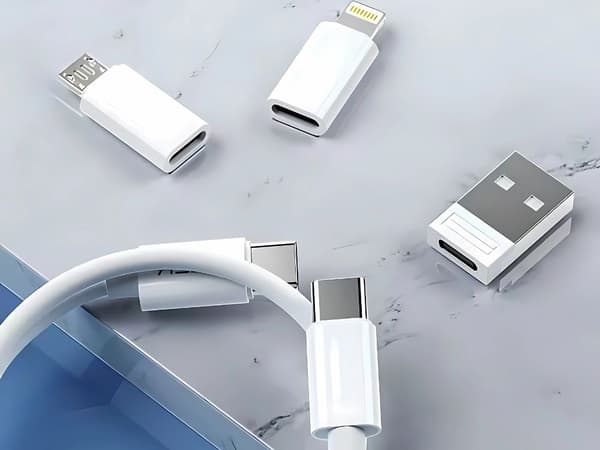 5-i-1-adapterkit usb-c micro-usb typ a telefonfodral White