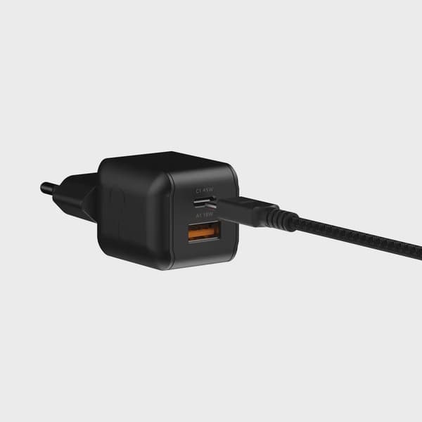 Xtorm 45W GaN3 NextGen Hemladdare USB-C/A GRS Svart