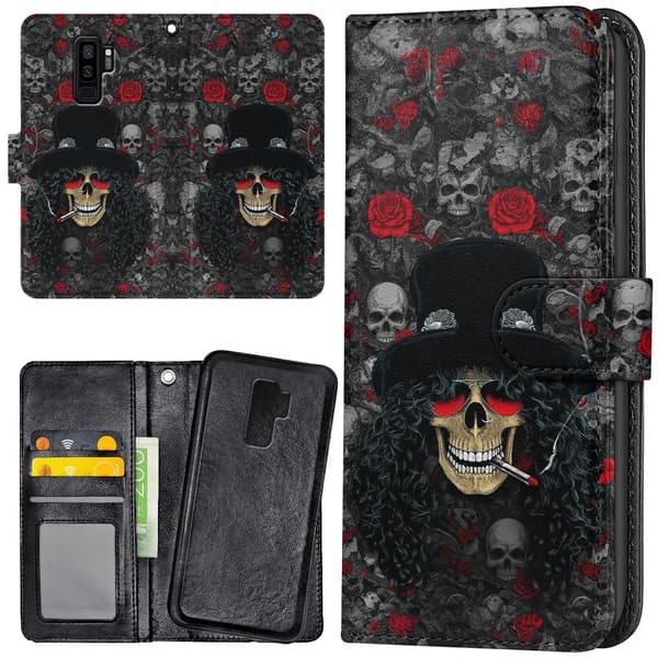 Samsung Galaxy S9 Plus - Plånboksfodral/Skal Slash Skull