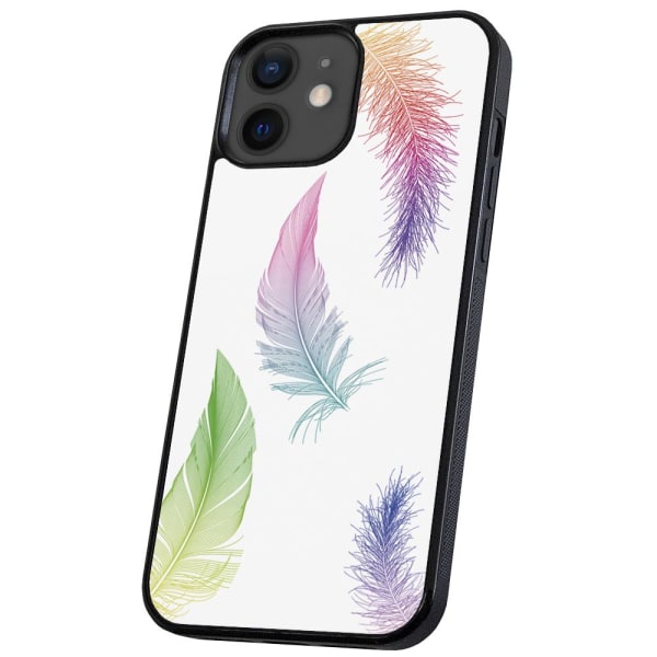 iPhone 11 - Skal/Mobilskal Fjädrar multifärg
