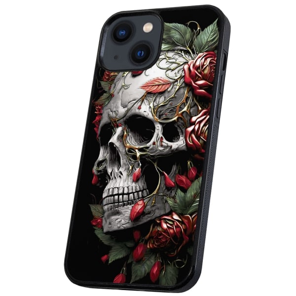 iPhone 14/15 Plus - Cover/Mobilcover Skull Roses