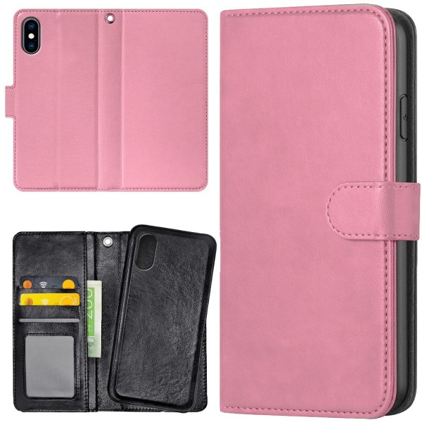 iPhone XS Max - Lommebok Deksel Lyserosa Light pink