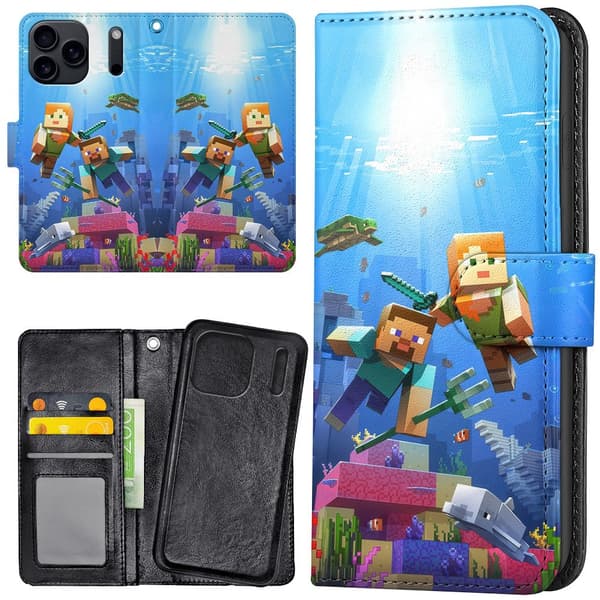 iPhone 17 Pro / 18 Pro - Lompakkokotelo/Kuoret Minecraft