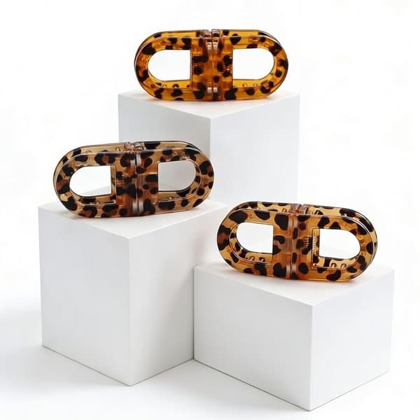 Magnetisk hårklemme – 3 stk Leopard