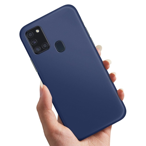 Samsung Galaxy A21s - Cover/Mobilcover Mørkblå Dark blue