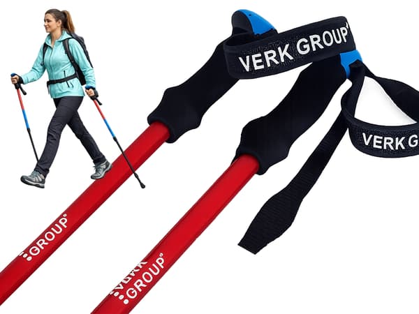 Gåstavar nordic walking tillbehör Red
