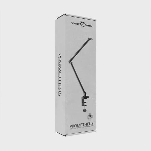White Shark PROMETHEUS Mikrofonfäste 3/8" 5/8" 1kg Silver