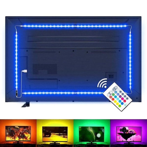 2m LED-Strip Lights för TV / Ljusslinga / LED-list - RGB multifärg