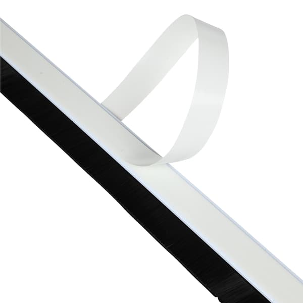 Tätningslist borste 100 cm PVC vit