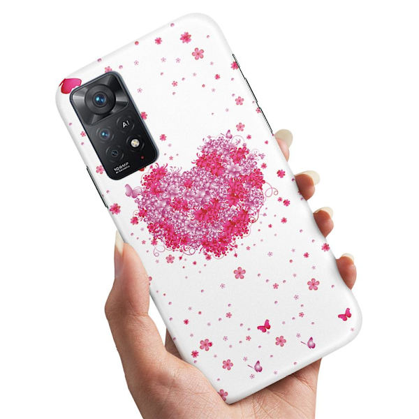 Deksel / Mobildeksel til Xiaomi Redmi Note 11 - Blomsterhjerte