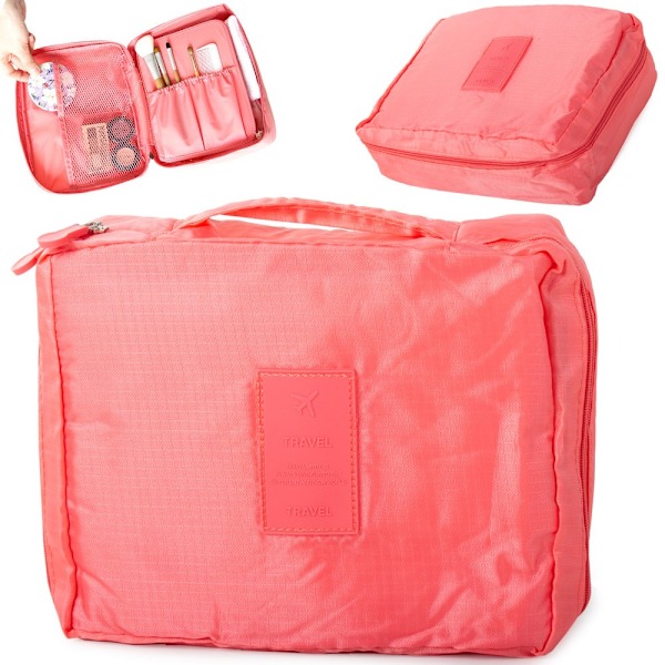 Sminkväska / Necessär / Toalettväska - Makeup Bag Ljusröd