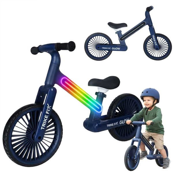 Balanscykel med LED för barn - Springcykel Dark blue