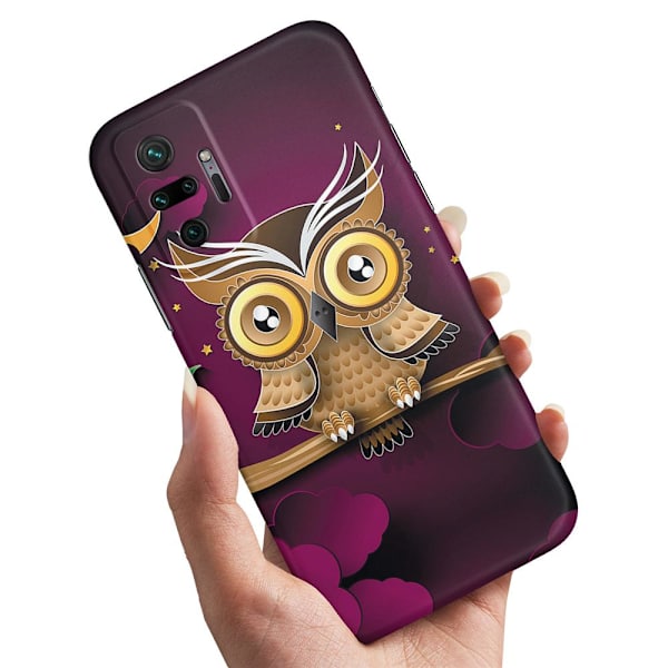 Deksel / Mobildeksel til Xiaomi Redmi Note 10 Pro - Lysbrun Ugle