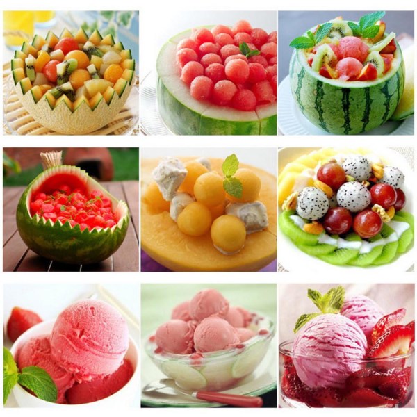 Jäätelökuha / Hedelmäkauha - Kauha jäätelöä ja hedelmää varten Multicolor