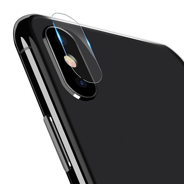 2 stk iPhone X/XS - Skærmbeskytter Kamera - Hærdet Glas Transparent