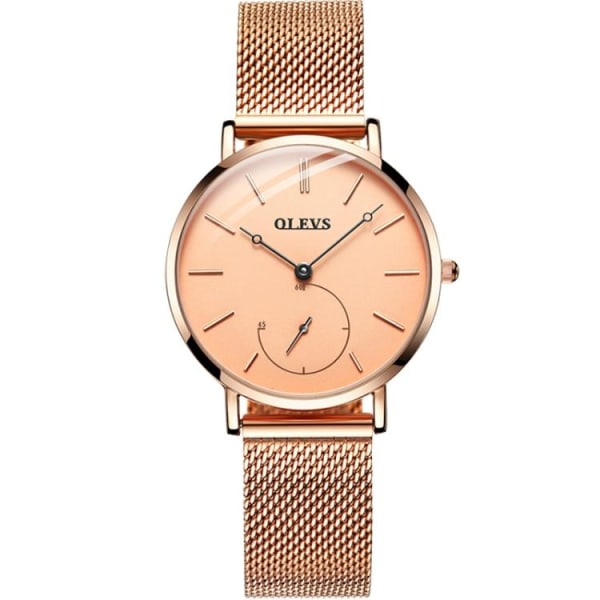 Quartz Klocka / Armbandsur för Kvinnor - Roséguld Rosa guld