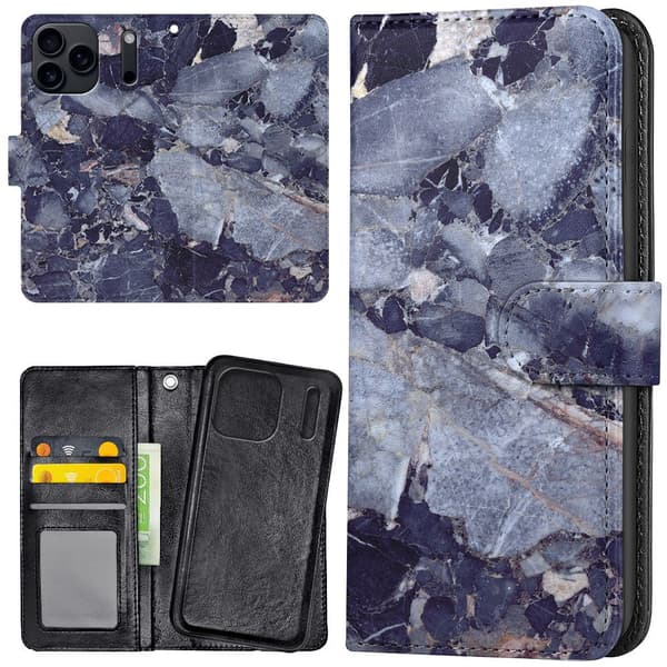 iPhone 17 Pro - Lommebok Deksel Marmor