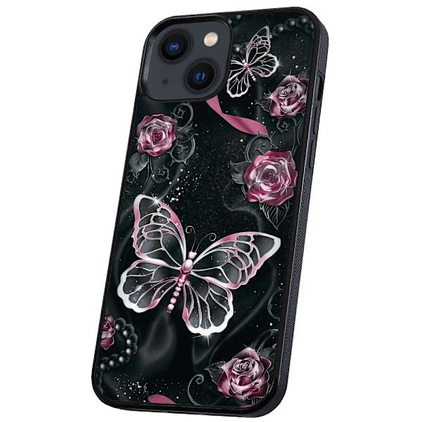 iPhone 14/15 Plus - Deksel/Mobildeksel Sommerfugler
