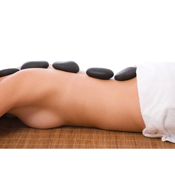 18-Pack - Massage Stenar / Värmestenar - Hot Stones Svart