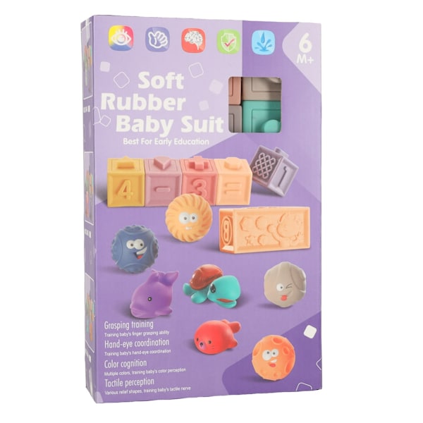 Sensoriska mjuka pedagogiska bollblock 15 element
