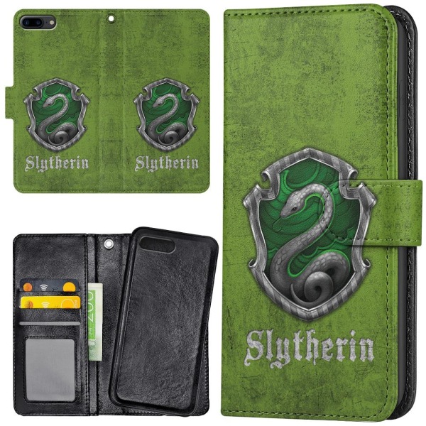 iPhone 7/8 Plus - Plånboksfodral/Skal Harry Potter Slytherin