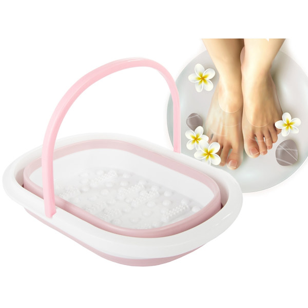 Hopfällbart Fotbad - Balja Rosa