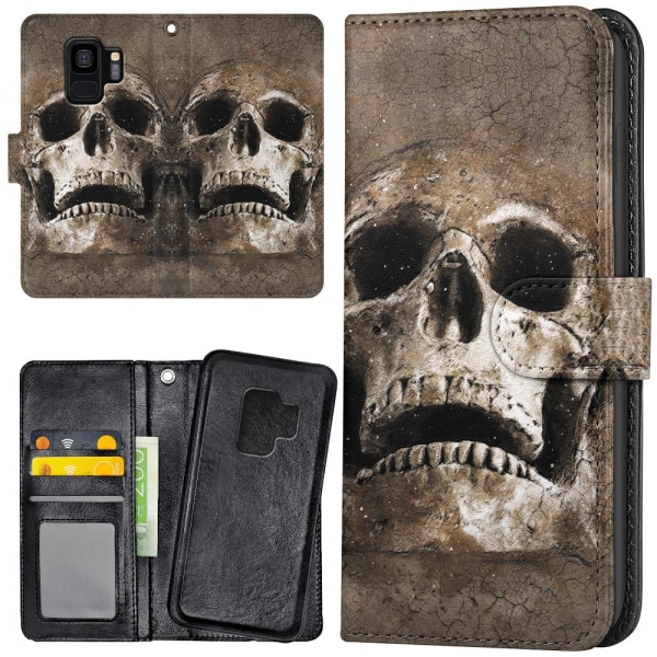 Samsung Galaxy S9 - Mobilcover/Etui Cover Cracked Skull