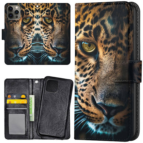 iPhone 14 Pro - Lommebok Deksel Leopard