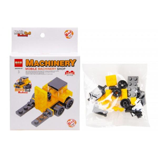 3-Pack - Gravemaskine byggeklodser - Mursten / Legetøj til børn Yellow