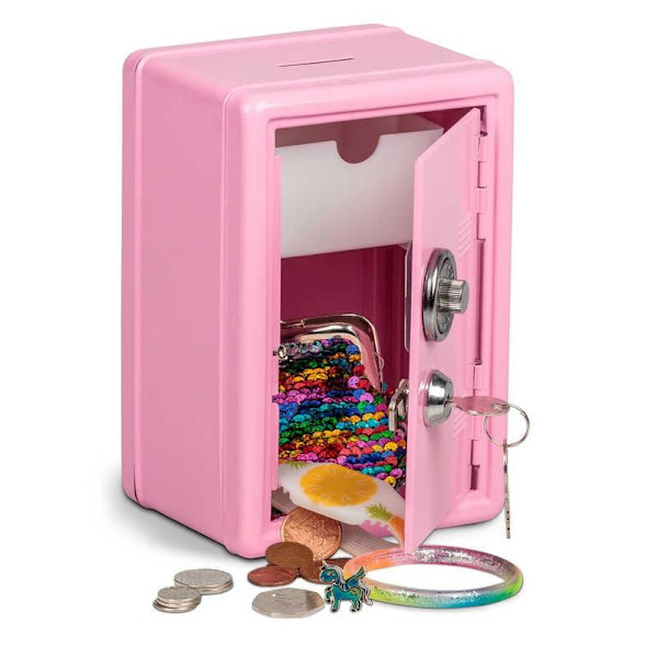 Mini Kassaskåp / Sparbössa - 18 cm Pink