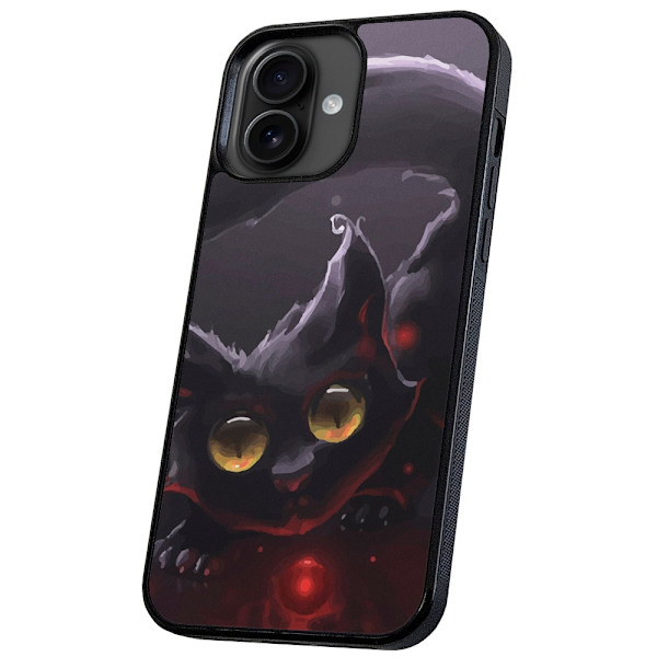iPhone 16 Plus - Cover/Mobilcover Sort Kat