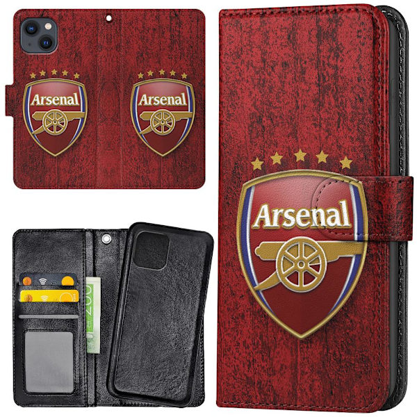 iPhone 13 - Lommebok Deksel Arsenal Multicolor