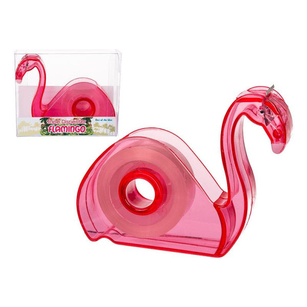 3-Pack - Tejphållare Flamingo - Hållare för Tejp Rosa