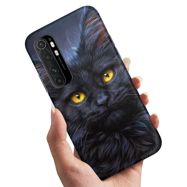 Cover / Mobilcover til Xiaomi Mi Note 10 Lite - Sort Kat