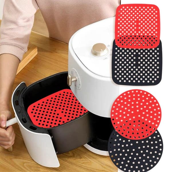 Airfryer Silikoneindsats - Måtte til luftfriture Cirkel (S)