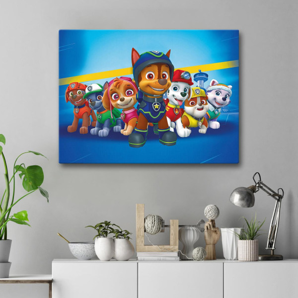 Canvastavla / Tavla - Paw Patrol - 40x30 cm - Canvas multifärg