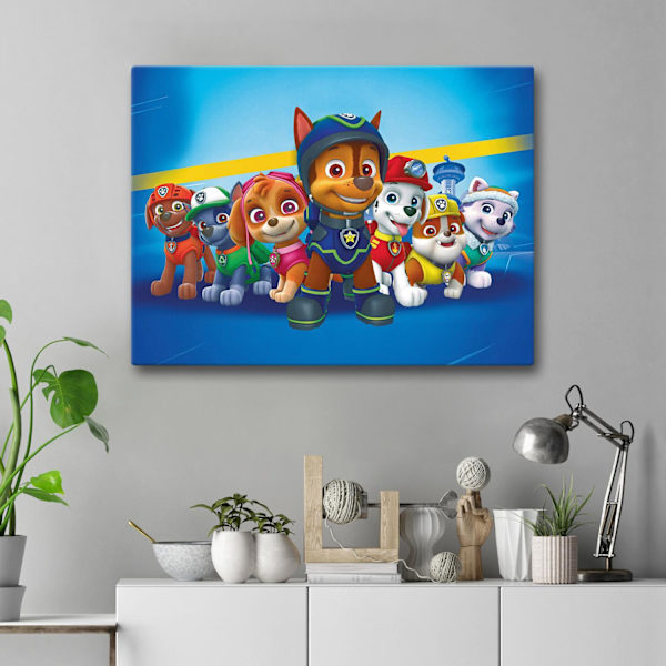 Lærredsbillede / Lærredstryk - Paw Patrol - 40x30 cm - Lærred Multicolor