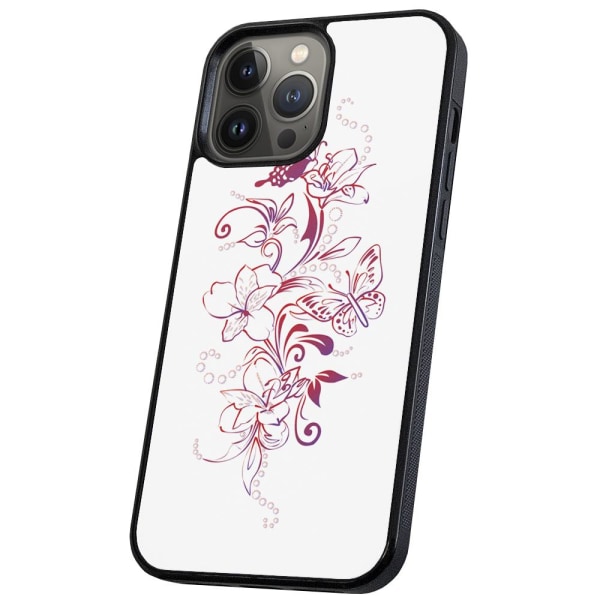 iPhone 13 Pro Max - Cover Flowers & Butterflies Multicolor