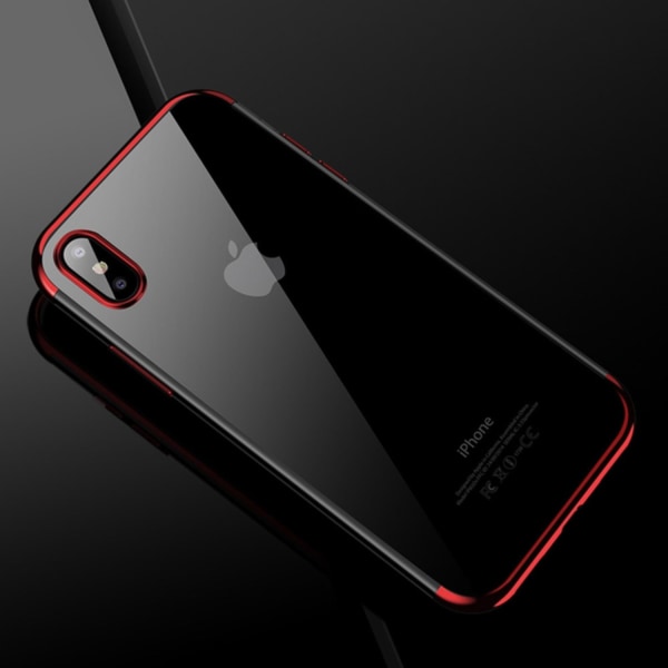 iPhone X / XS - TPU-deksel / mobildeksel - speilblank (rød)