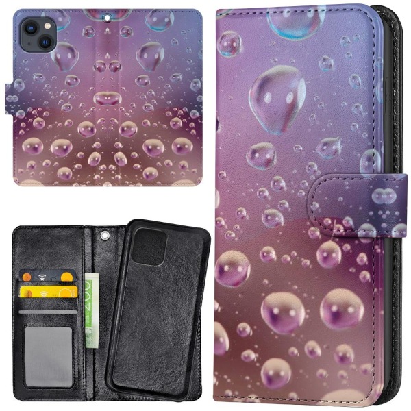 iPhone 13 - Plånboksfodral/Skal Bubblor multifärg