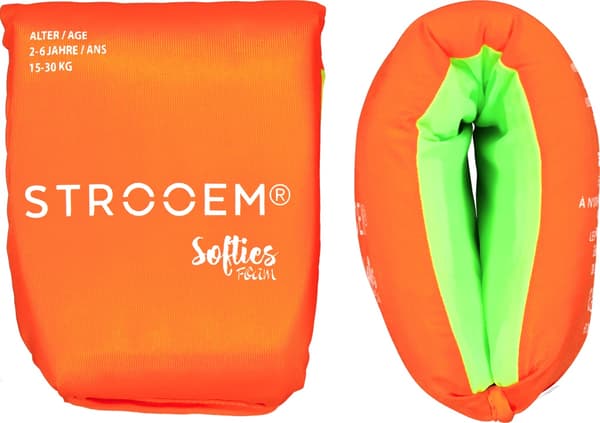 Strooem armpustere til børn - Armringe 2-6 år Orange-Lime