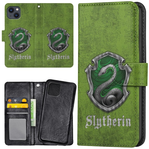 iPhone 15 - Plånboksfodral/Skal Harry Potter Slytherin