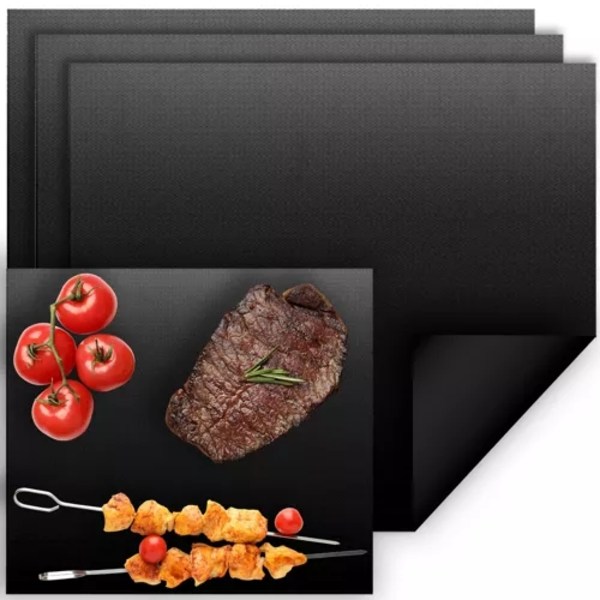 Grillmåtte / Non-Stick Måtte til Grill - 3 stk Black