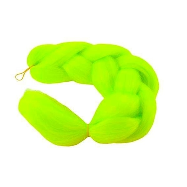 Jumbo Braid / Løshår Hårflette - 60 cm Limegrön