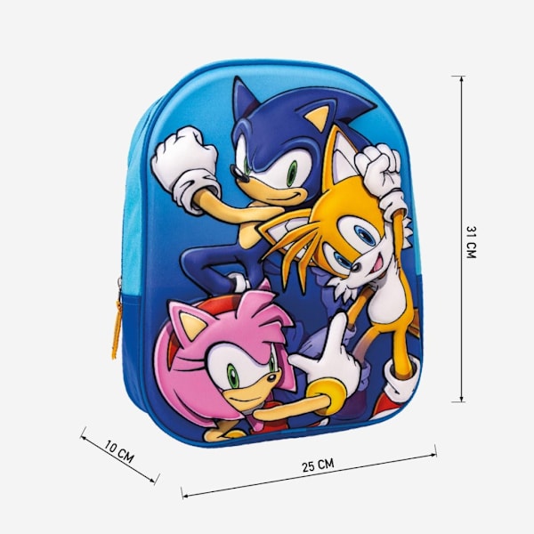 Sonic the Hedgehog Team 3D ryggsäck, väska 31 cm