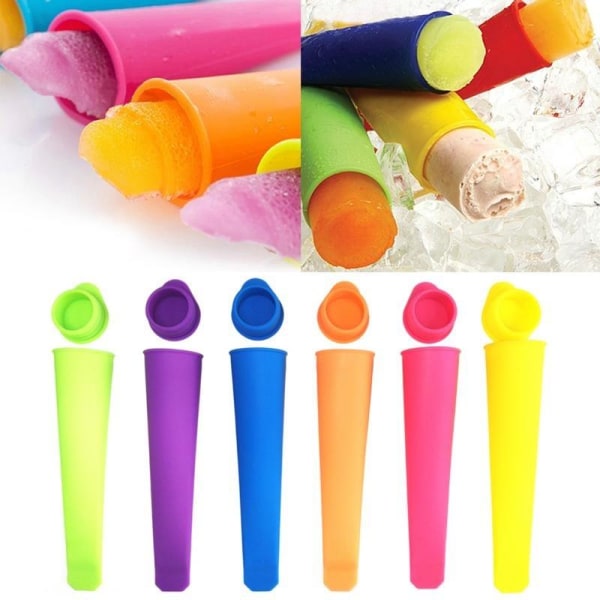 3-Kpl - Mehujäämuotti Silikoni / Jäämuotti Mehujäälle - Jäätelö Multicolor