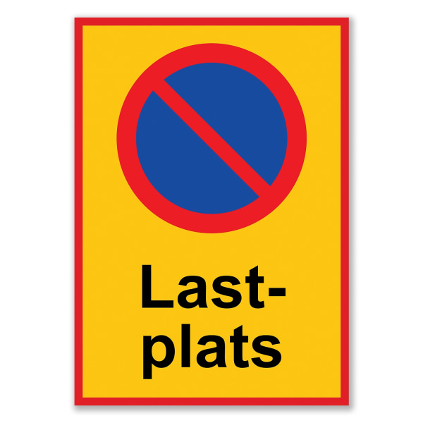Parkeringsskylt / Varningsskylt Parkering / Trafikskylt - Skylt MultiColor 21x30 - Last-plats