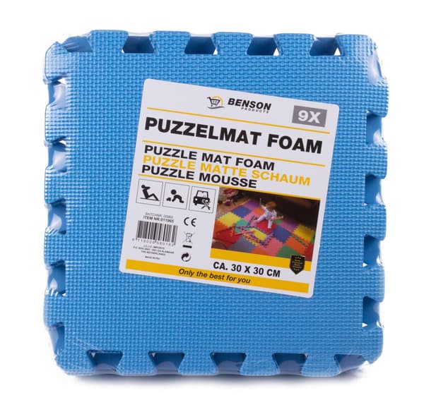 Pusselmatta skum 30 x 30 cm 9 st