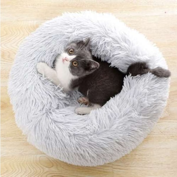 Kattbädd / Hundbädd - Sovplats för katter & hundar grå