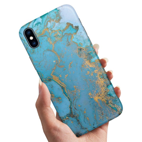 iPhone X/XS - Cover/Mobilcover Marmor Multicolor